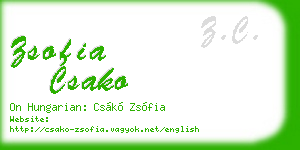 zsofia csako business card